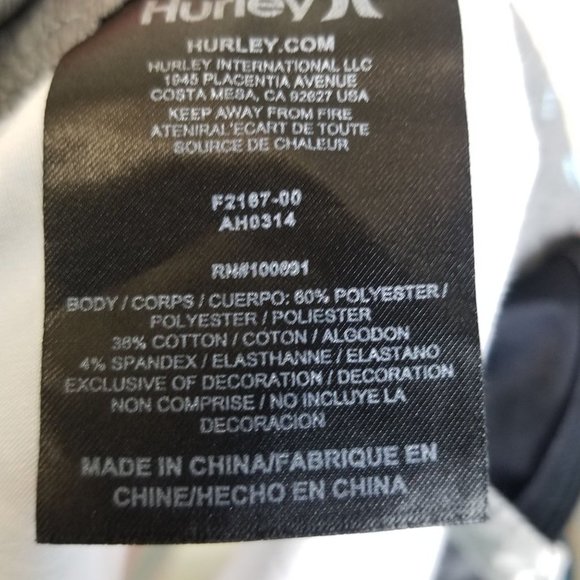 Hurley Mens 40 White Toucan Print 18" Board Shorts - Picture 6 of 8